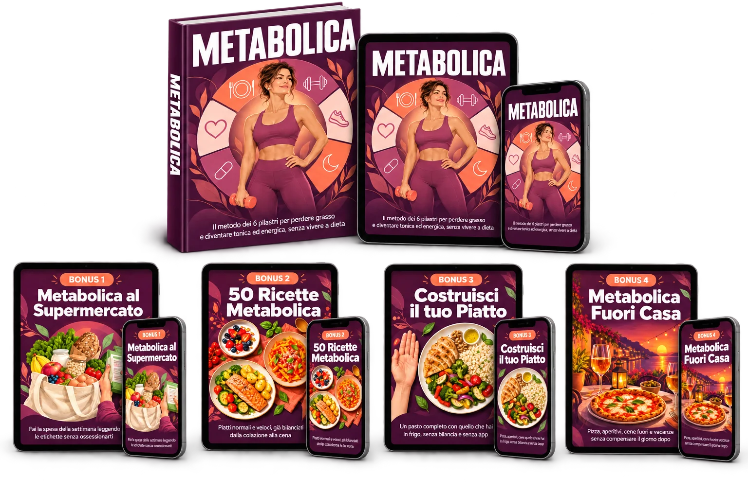 METABOLICA: la guida su libro, tablet e telefono, con i 4 bonus